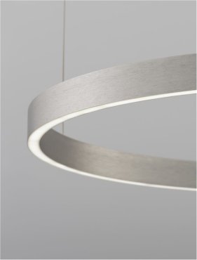 Nova Luce Elowen - lampe suspendue - Ø 80 x 150 cm - 77W LED dimmable inclus - silver