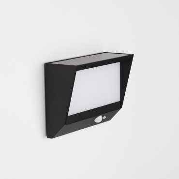 Nova Luce Valor - applique solaire extérieure avec détecteur de mouvement - 18,6 x 14 x 7,2 cm - 2W LED inclus - IP65 - anthracite foncé