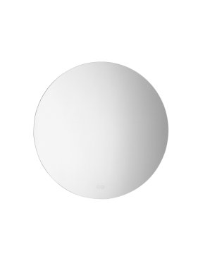 Nova Luce Dab - miroir avec éclairage - Ø 80 x 3 cm - 42W LED inclus - IP44 - argent