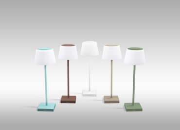 Century Italia Margò - lampe de table d'extérieur rechargeable - Ø 13 x 38 cm - 4W dimmable LED inclus - IP54 - sable