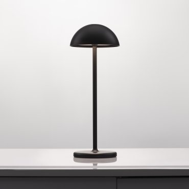 Nova Luce Rose - lampe de table rechargeable - Ø 11,5 x 32 cm - 2W dimmable LED inclus - IP54 - noir sablé