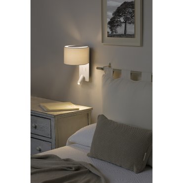 Faro Fold - applique murale avec interrupteur - 20 x 22 x 30 cm - 3W LED inclus - blanc mat