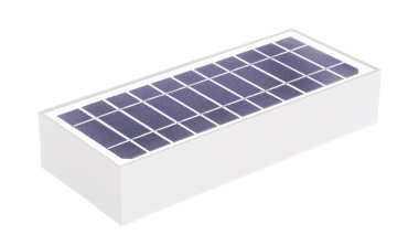 Century Italia Domino - Applique d'extérieur solaire avec capteur - 9,7 x 4,3 x 23 cm - 6W LED inclus - IP65 - blanc