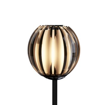 Searchlight Blossom - lampe à poser - Ø 12 x 44 cm - noir, chrome et transparent