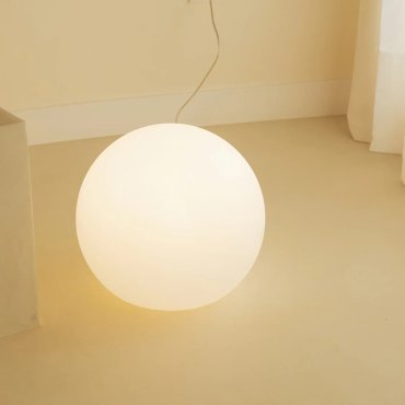 New Garden Buly 40 - boule lumineuse avec câble - Ø 40 x 35 cm - 7W LED inclus - citron vert translucide