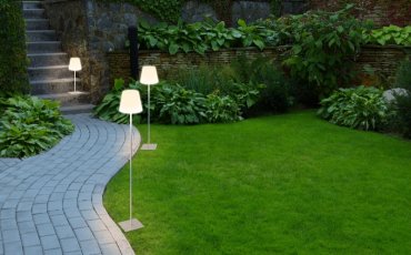 Century Italia Altea - lampadaire d'extérieur avec pic optionnel - Ø 18 x 142 cm - 2W dimmable LED inclus - IP44 - blanc