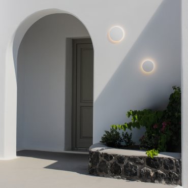 Nova Luce Copper - applique murale extérieure - Ø 18 x 4 cm - 9W LED inclus - IP65 - blanc