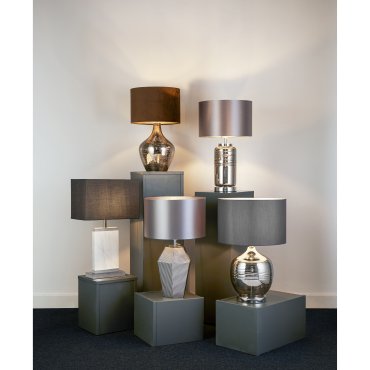 Searchlight - lampe à poser - Ø 31 x 54 cm - gris