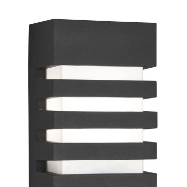 Searchlight Cardiff - applique d'extérieur - 12 x 24,5 cm - IP54 - gris foncé