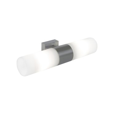 Nordlux Tangens - applique murale - 31 x 6 cm - IP44 - acier brossé et blanc opale