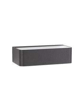 Nova Luce Videno - applique murale extérieure - 20 x 5,5 x 10,3 cm - 10W LED inclus - IP65 - anthracite foncé