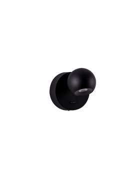Nova Luce Sfera - applique murale - Ø 9 x 11 cm - 6W LED inclus - noir sablé