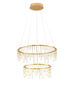 Nova Luce Stellar - lampe suspendue - Ø 65 x 150 cm - 41W dimmable LED inclus - doré