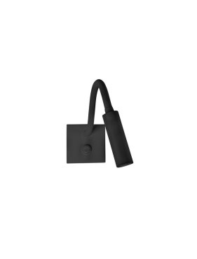 Nova Luce Madison - applique murale avec interrupteur - 8 x 8 x 32 cm - 3W LED inclus - noir