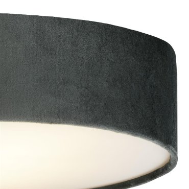 Searchlight Drum - plafonnier - Ø 38 x 10 cm - gris