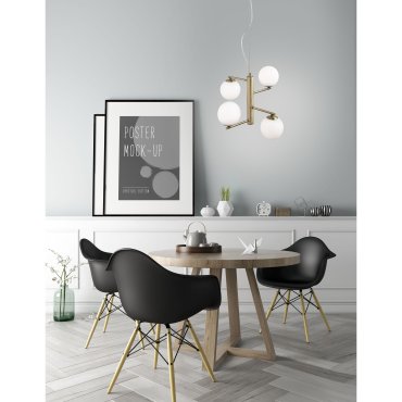 Nova Luce Agrigento - lampe suspendue - Ø 35 x 150 cm - opale et laiton antique