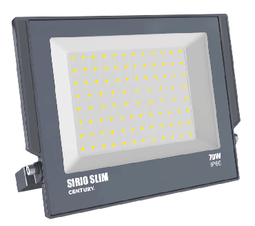Century Italia Sirio Slim - projecteur - 27 x 2,9 x 23 cm - 70W LED inclus - IP66 - gris