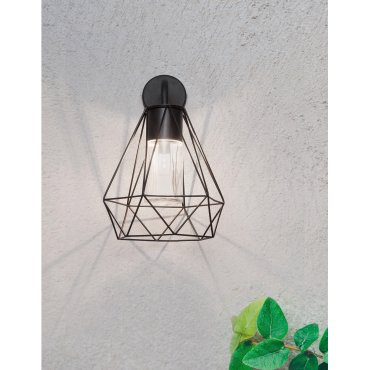 Nova Luce Isidora - applique d'extérieur - 25 x 27 x 40 cm - IP54 - noir