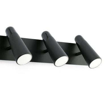 Faro Lao - spot en saillie 3L - 42 x 12 x 14 cm - 3 x 4,5W LED inclus - noir mat