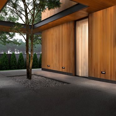 Nova Luce Vivion - applique encastrée - 10 x 5 x 6,5 cm - 1W LED inclus - IP54 - noir sablé
