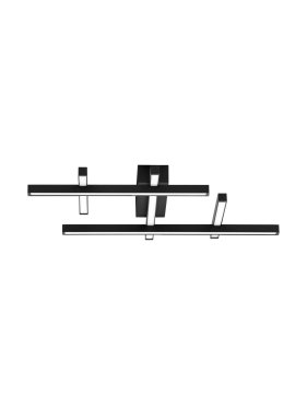 Nova Luce Pace - plafonnier - 58 x 8 x 41 cm - 42W dimmable LED inclus - noir sablé