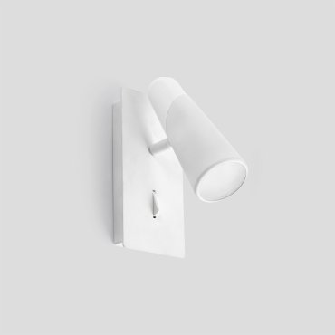Faro Lao - applique murale avec interrupteur - 7,5 x 12 x 15,5 cm - 4,5W LED inclus - blanc mat