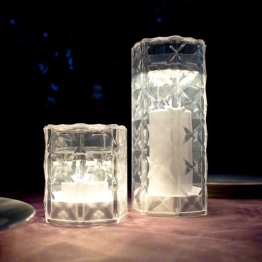 New Garden Jack 20 Lux - lampe de table rechargeable - Ø9,4 x 20 cm - 1W LED inclus - IP54 - transparent