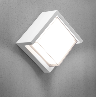 Century Italia Pura - lampe murale/plafonnier - 16 x 16 x 10 cm - 10W LED inclus - IP65 - blanc
