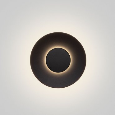 Nova Luce Cico - applique murale extérieure - Ø 24 x 4,8 cm - 12W LED inclus - IP65 - noir sablé