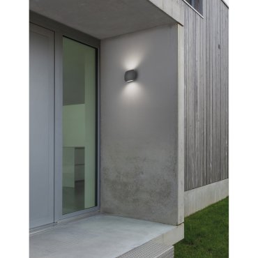 Nova Luce Como - applique d'extérieur - 15 x 7 x 11 cm - 2 x 3W LED inclus - IP54 - gris foncé
