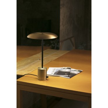 Faro Hoshi - lampe à poser - Ø 26 x 40 cm - 12W LED dimmable inclus - or et noir
