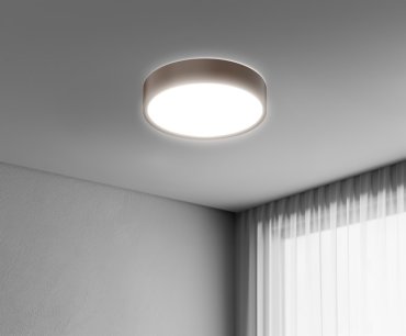 Century Italia Blanca Luxe - plafonnier - Ø 30 x 7 cm - 17W LED inclus - café