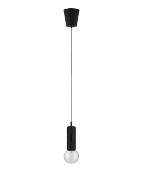 Nova Luce Chronos - lampe suspendue - Ø 13 x 300 cm - 11W dimmable LED inclus - noir