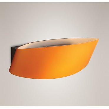 Maxlight Parete - applique murale - 25 x 15 x 12 cm - jaune et chrome