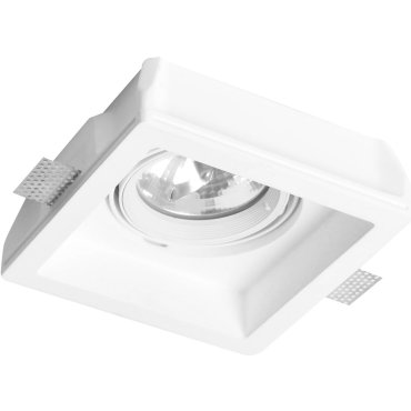 Nova Luce Vitale - spot à encastrer - 210 x 210 mm, 215 x 215 mm taille d'encastrement - plâtre blanc