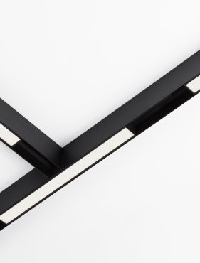Nova Luce Buxton L - luminaire sur rail magnétique - 26,9 x 3,5 x 5,2 - 22W LED inclus - blanc chaud couleur de lumière - noir