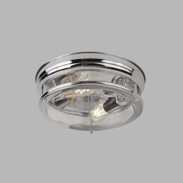 Searchlight Edinburgh - plafonnier - Ø 35 x 14,5 cm - IP44 - chrome