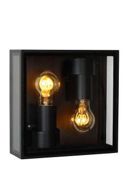 Lucide Dukan - plafonnier/mural - 22 x 8,7 x 22 cm - IP65 - noir