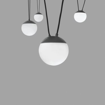 Faro Mine - lampe suspendue 4L - gris foncé - verre