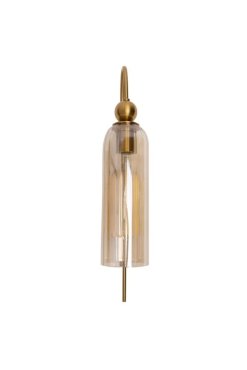 Maxlight Campanila - applique en saillie - 22 x 56 cm - laiton et verre ambré