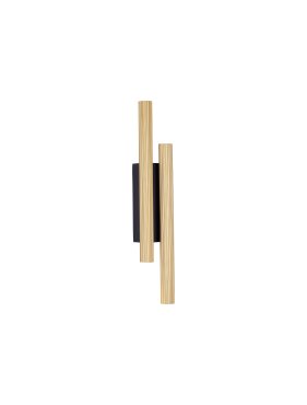 Nova Luce Paron - applique murale - 5,5 x 38 x 7 cm - 15W LED inclus - noir sablé et or