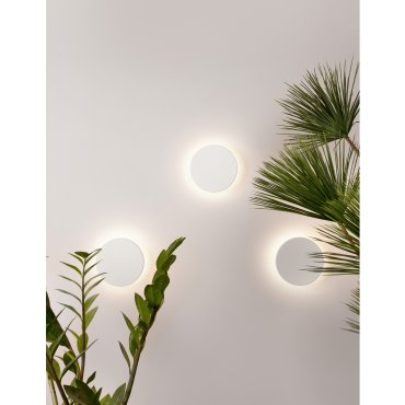 Nova Luce Suite - applique murale extérieure - Ø 15 x 5 cm - 10W LED inclus - IP54 - blanc