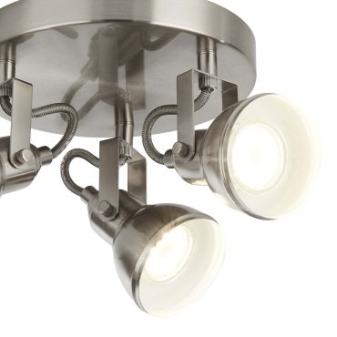 Searchlight Focus - spot en saillie 3L - Ø 30 x 16,5 cm - argent satiné