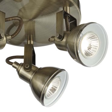 Searchlight Focus - spot en saillie 3L - Ø 30 x 16,5 cm - laiton antique