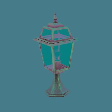 Searchlight New Orleans - lampe sur pied - 21 x 21 x 49,5 cm - IP44 - noir et or