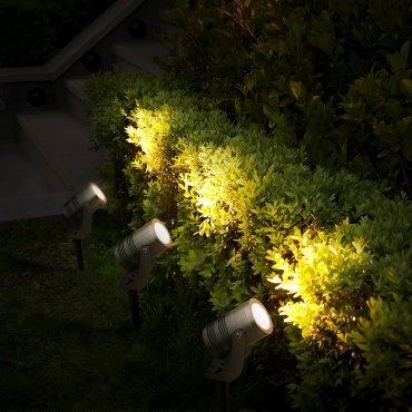 Century Italia Blaze - spot au sol - 10,3 x 4 x 9 cm - 7W LED inclus - IP67 - gris - couleur de lumière blanc chaud