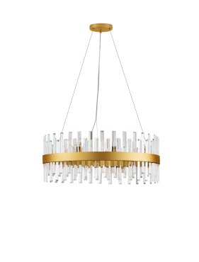 Nova Luce Crown - lampe suspendue - Ø 75 x 150 cm - or satiné