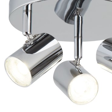 Searchlight Rollo - spot apparent 3L - Ø 26 x 12 cm - 3 x 4W LED dimmable inclus - chrome