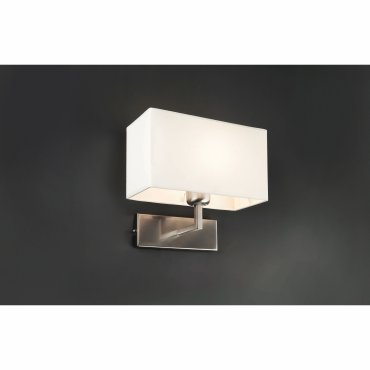Faro Roda - applique murale - 28 x 18 x 27 cm - nickel et blanc