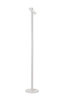 Lucide Antrim - Lampe de lecture rechargeable - 3 x 20 x 120 cm - 2,2W LED dimmable inclus - IP54 - Avec station de recharge sans fil - blanc